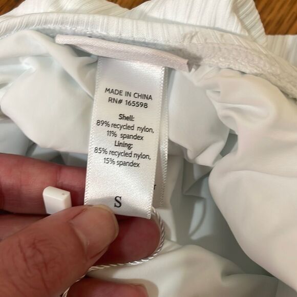 Andie Swim The Laguna One Piece Swimsuit White Ribbed size S NWT - Picture 4 of 6